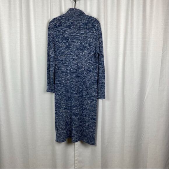 Soft Surroundings Blue Space Dye Long Sleeve Hi-Lo Sweater Dress Sz.S - Picture 8 of 14